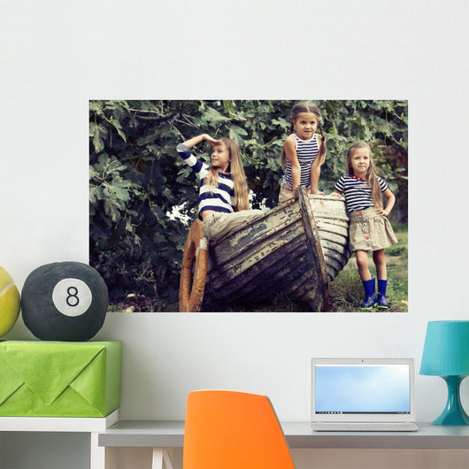 Kids playing Wall Decal