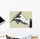 Hand with a pen Wall Decal