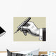 Hand with a pen Wall Decal