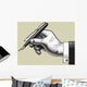 Hand with a pen Wall Decal