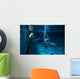 Female swimmer at the swimming pool.Underwater photo. Wall Decal