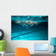 Female swimmer at the swimming pool.Underwater photo. Wall Decal