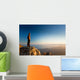 man on the cliff in mountains at sunset Wall Decal