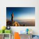 man on the cliff in mountains at sunset Wall Decal