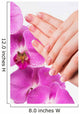 French manicure and orchid flower Wall Decal