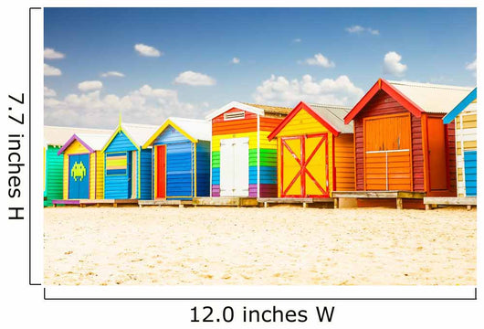 Bathing houses at Brighton beach in Melbourne, Australia. Wall Decal