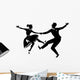 Rock and roll dancing silhouette Wall Decal