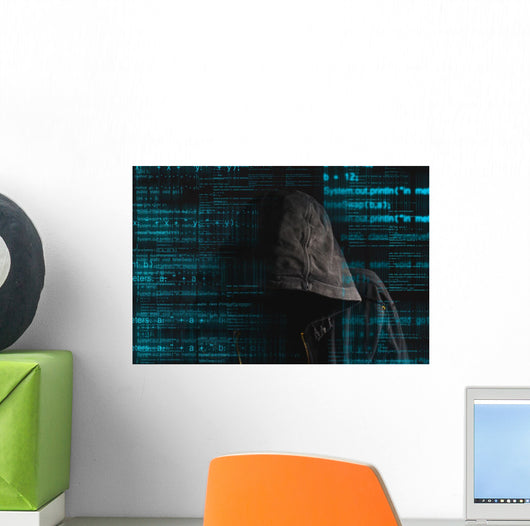 Faceless Hooded Anonymous Computer Wall Decal