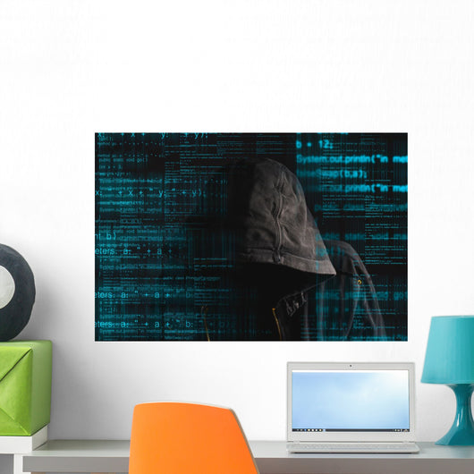 Faceless Hooded Anonymous Computer Wall Decal