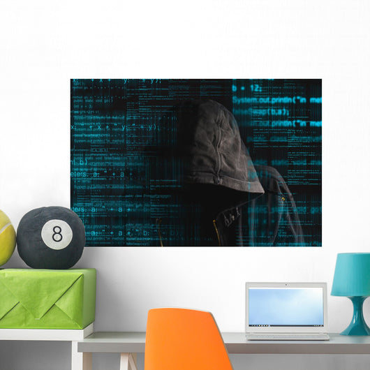 Faceless Hooded Anonymous Computer Wall Decal