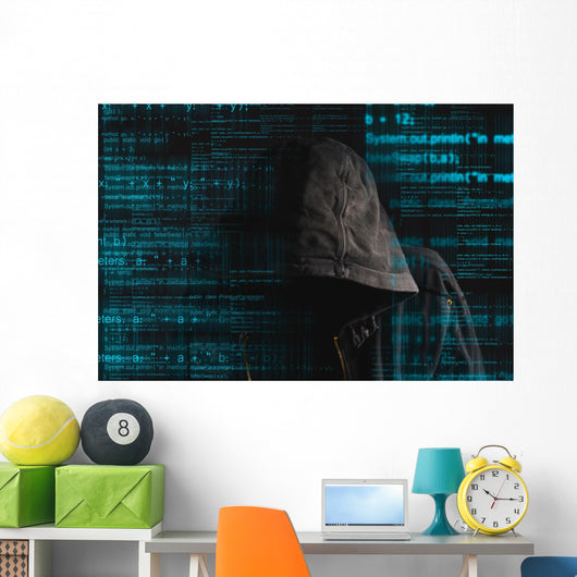 Faceless Hooded Anonymous Computer Wall Decal