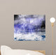 Black clouds in the sky full of lightning in a thunderstorm. Wall Decal