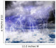 Black clouds in the sky full of lightning in a thunderstorm. Wall Decal