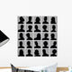 silhouette collage hairstyles Wall Decal