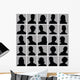silhouette collage hairstyles Wall Decal