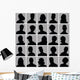 silhouette collage hairstyles Wall Decal