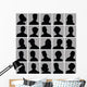 silhouette collage hairstyles Wall Decal