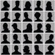 silhouette collage hairstyles Wall Decal