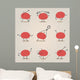 Brain character Wall Decal