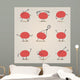 Brain character Wall Decal