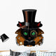 Steampunk Black Cat Wall Decal