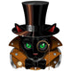 Steampunk Black Cat Wall Decal