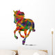Silhouette Astratta Di Cavallo Wall Decal