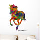 Silhouette Astratta Di Cavallo Wall Decal