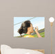 Portrait Of Young Asian Girl With Soccer Ball. Wall Decal