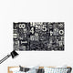 old metal numbers Wall Decal