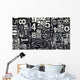 old metal numbers Wall Decal