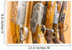 close up of a row of guns displayed in gun shop Wall Decal