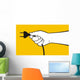 Plug hand Wall Decal