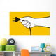 Plug hand Wall Decal