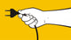 Plug hand Wall Decal