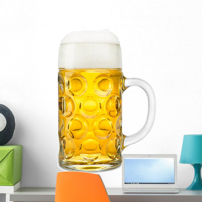 Oktoberfest Beer Wall Decal shown on a wall