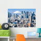 Tokyo im Winter mit Fujiyama im Hintergrund Wall Decal