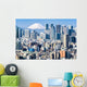 Tokyo im Winter mit Fujiyama im Hintergrund Wall Decal