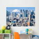 Tokyo im Winter mit Fujiyama im Hintergrund Wall Decal