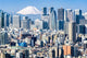 Tokyo im Winter mit Fujiyama im Hintergrund Wall Decal