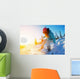 female snowboarder Wall Decal