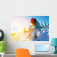 female snowboarder Wall Decal
