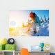 female snowboarder Wall Decal