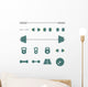 Icons sports equipment Wall Decal