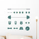 Icons sports equipment Wall Decal
