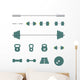 Icons sports equipment Wall Decal