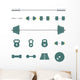 Icons sports equipment Wall Decal