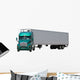 Green Semi Wall Decal