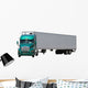 Green Semi Wall Decal