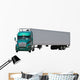 Green Semi Wall Decal